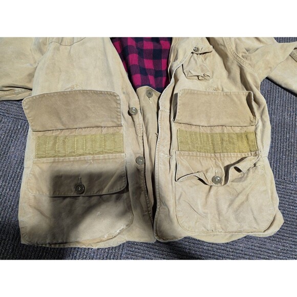 VINTAGE 1940s-50s Red Head Canvas Hunting Jacket Coat The Sportsman's Tailor M? - Picture 4 of 7